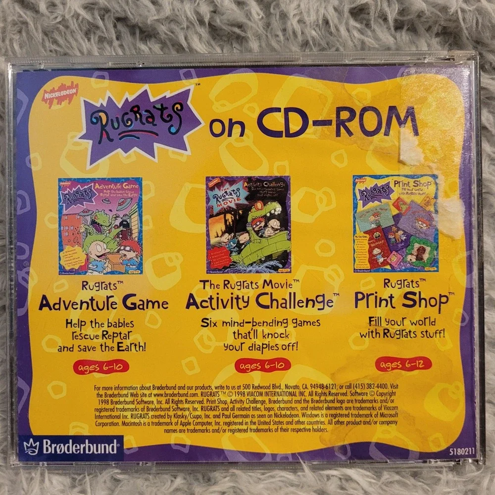 The Rugrats‎ Movie Activity Challenge Brøderbund (PC CD-ROM, 1998)